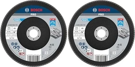 Bosch Professional X571 Best for Metal Fächerschleifscheibe gewinkelt K40, 180x22.23mm, 1 Stück