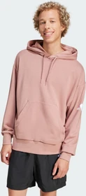 adidas Essentials Loose-Fit 3-Streifen Logo French Terry Hoodie warm clay/white (Herren)