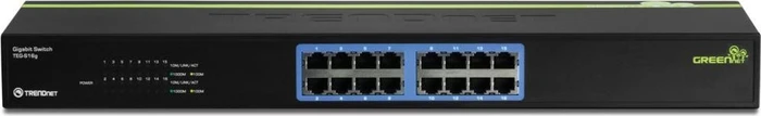 TRENDnet TEG-S GREENnet Rackmount Gigabit Switch, 16x RJ-45