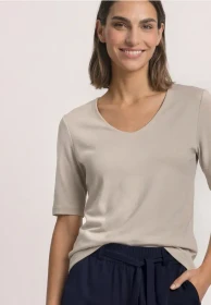 Street One Basic Palmira T-Shirt kurzarm clay sand (Damen)