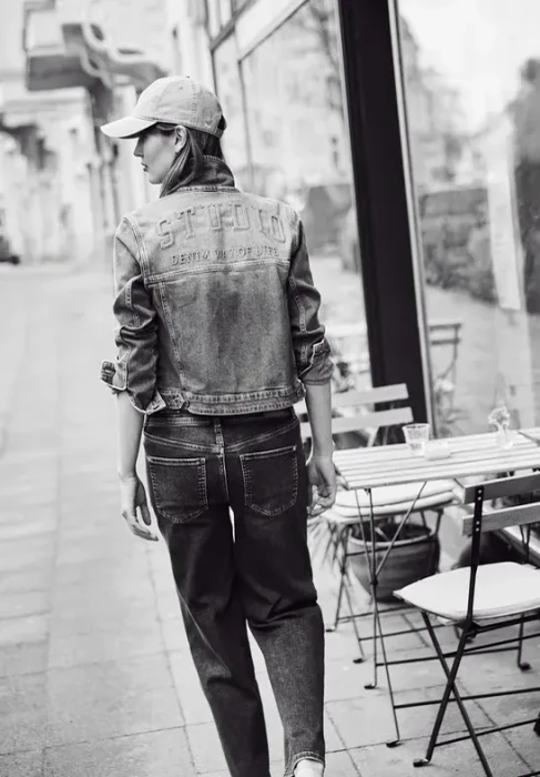 Street One Studio Backprint Jeansjacke medium blue wash (Damen)