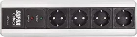 Supra Cables LoRad MD04-EU/SP MK3 mit Überspannungsschutz und Netzfilter, 4-fach, silber/schwarz