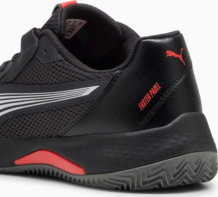 Puma Nova Court flat dark gray/puma black/flat medium gray/active red (Damen)