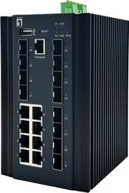 LevelOne IGX Industrial Railmount Gigabit Managed Switch, 8x RJ-45, 8x SFP, 4x SFP+ (IGX-2072 / 55055007101)