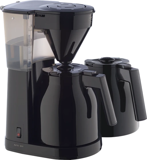 Melitta Easy Therm Kaffeemaschine mit 2 Kannen schwarz