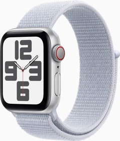 Apple Watch SE (2022) (GPS + Cellular) 40mm silber mit Sport Loop Blaue Wolke