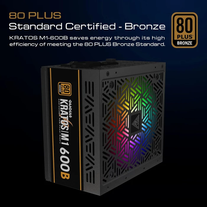 Gamdias Kratos Bronze M1-600B 600W, ATX 2.2