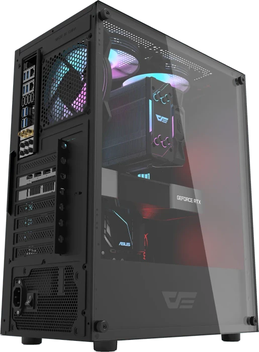 DarkFlash DK100 Black, Glasfenster