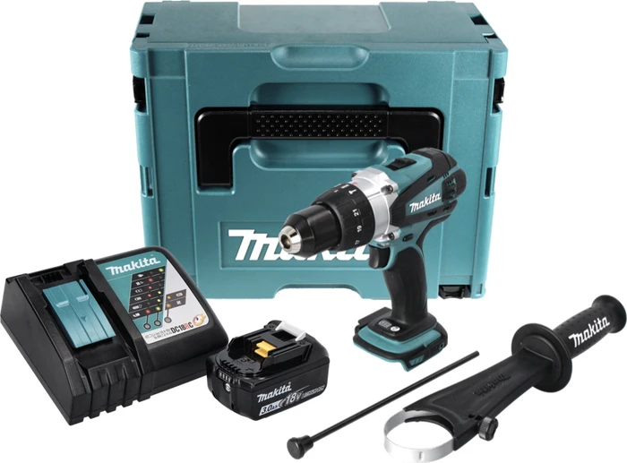 Makita DHP458RF1J Akku-Schlagbohrschrauber inkl. MAKPAC + Akku 3.0Ah