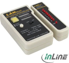 InLine Kabeltester für BNC/RJ-11/RJ-45