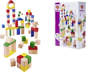 Eichhorn Holzbausteine bunt/natur, 75-tlg.