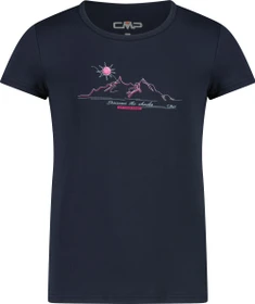 CMP Print Funktionsshirt kurzarm schwarz/blau (Junior)
