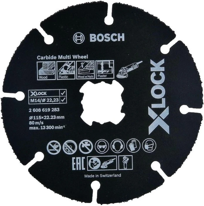 Bosch Professional X-LOCK Carbide MultiWheel Trennscheibe, 125x1x22.23mm, 1 Stück