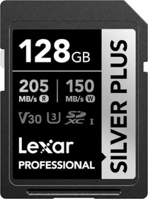 Lexar Professional SILVER PLUS R205/W150 128GB, UHS-I U3, Class 10