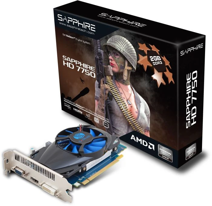 Sapphire Radeon HD 7750, 2GB DDR3, VGA, DVI, HDMI, lite retail