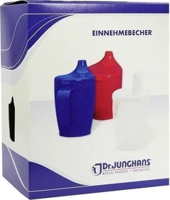 Dr. Junghans Medical Einnehmebecher mit Griff und Deckel 4mm weiß, 250ml