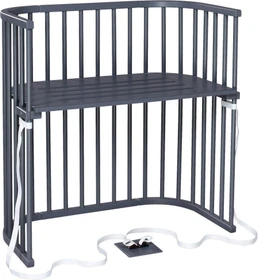 Babybay Boxspring Beistellbett buche schiefergrau