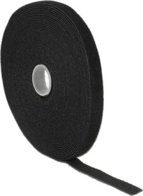 DeLOCK Klettband auf Rolle, 13mm, 10m, schwarz