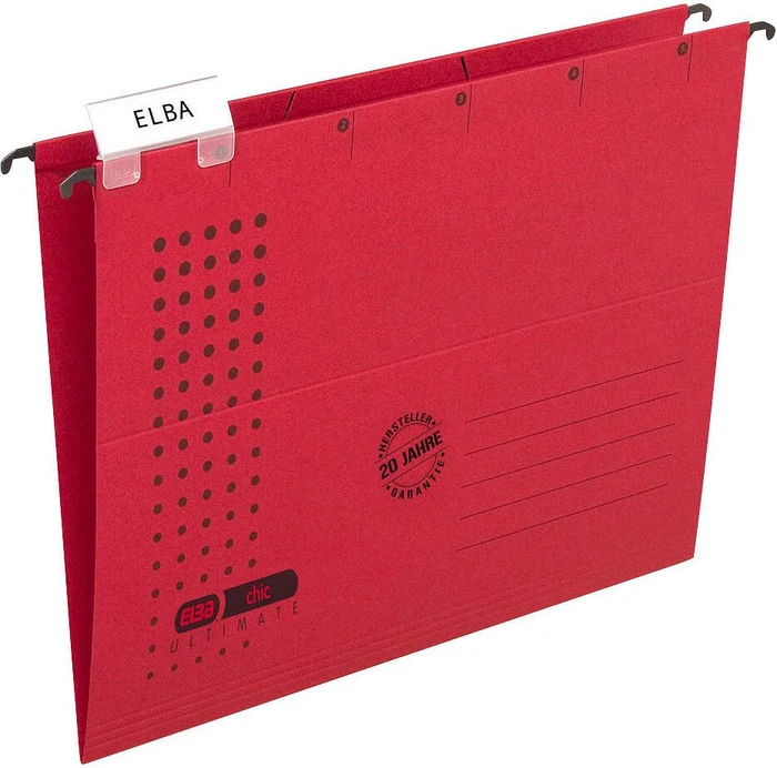 Elba chic ultimate Hängemappe, A4, rot, 5er-Pack (100560141#5)