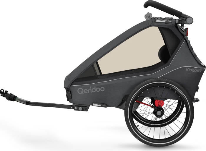 Qeridoo Kidgoo 1 Fahrradanhänger steel grey (Modell 2023)