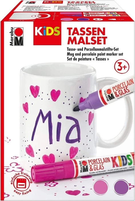 Marabu Kids Porzellan & Glas Farben Tassen-Set Mia