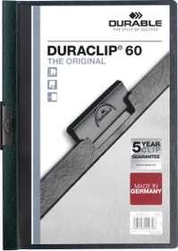 Durable Duraclip 60 Klemmmappe, A4, dunkelgrün/transparent