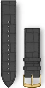 Garmin Schnellwechsel Ersatzarmband 20mm Leder schwarz/gold