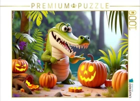 Calvendo Halloween im Dschungel: Krokodils-Kürbisschnitzerei