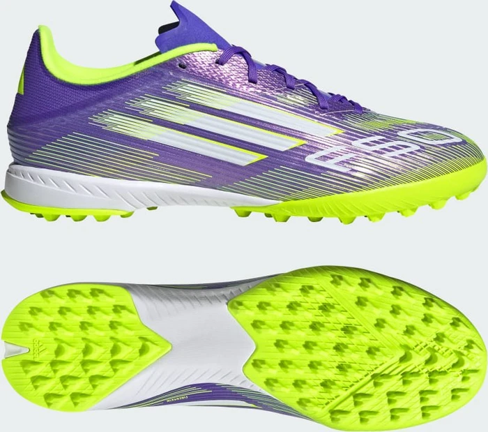 adidas F50 League TF purple rush/cloud white/lucid lemon