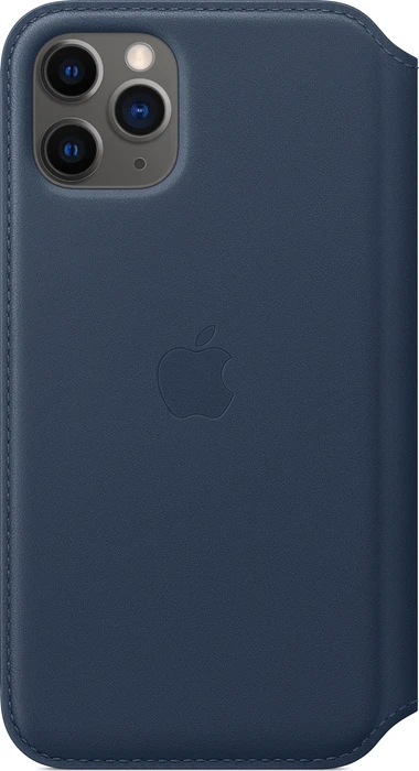 Apple Leder Folio Case für iPhone 11 Pro tiefseeblau