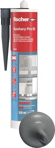 fischer DSSA Sanitärsilicon dunkelgrau, 310ml