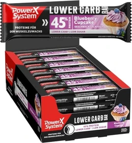 Power System Lower Carb Bar Blueberry Cupcake 1.12kg (28x 40g)