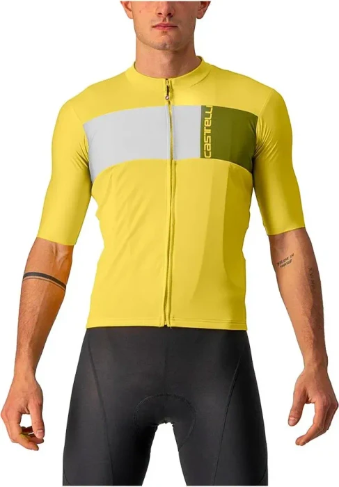 Castelli Prologo 7 Trikot kurzarm passion fruit/ivory/avocado green (Herren)