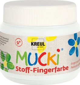 Kreul Mucki Stoff-Fingerfarbe, weiß, 150ml