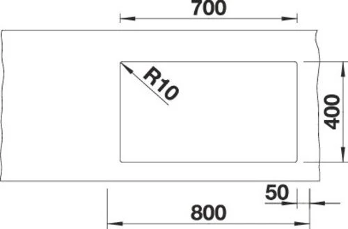 Blanco Subline 700-U Level InFino Unterbau Becken links weiß inkl. Zubehör weiß