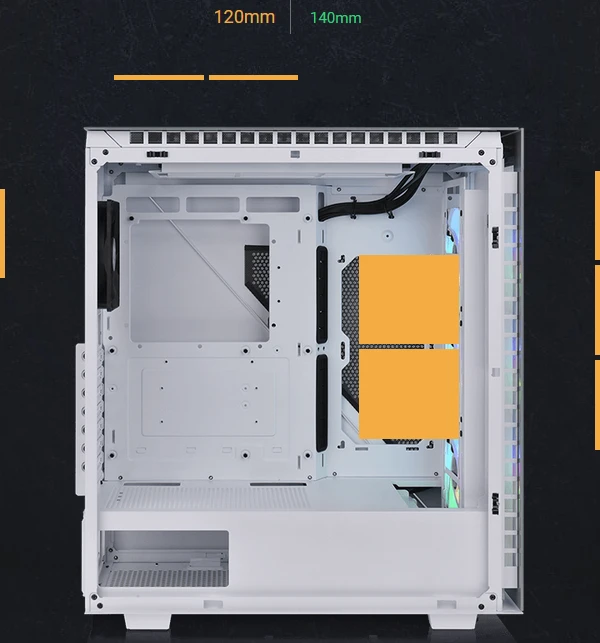 Thermaltake Divider 500 TG ARGB Snow Edition, weiß, Glasfenster