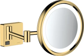 Hansgrohe AddStoris Kosmetikspiegel Rasierspiegel mit LED Leuchte gold poliert