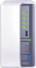 Synology DiskStation DS211j, 128MB RAM, 1x RJ-45 1000Base-T, 3x USB-A 2.0