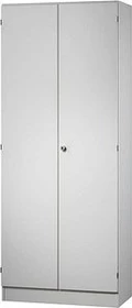 Hammerbacher Schrank 5OH V6100, Streifengriff, grau/grau, Schrankwand