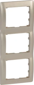 Legrand Galea Life Rahmen 3-fach senkrecht, titanium