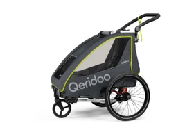 Qeridoo QUPA 2 Fahrradanhänger lime (Modell 2023)