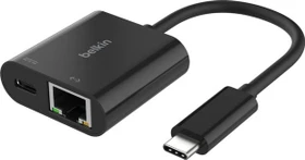 Belkin USB-C Ethernet- und Ladeadapter, USB-C 3.0 [Stecker] (INC019BTBK)