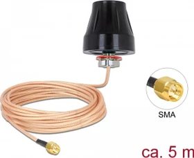 DeLOCK LTE Outdoor-Antenne, 2.1GHz/900MHz, 2dBi, RP-SMA, omnidirektional, schwarz