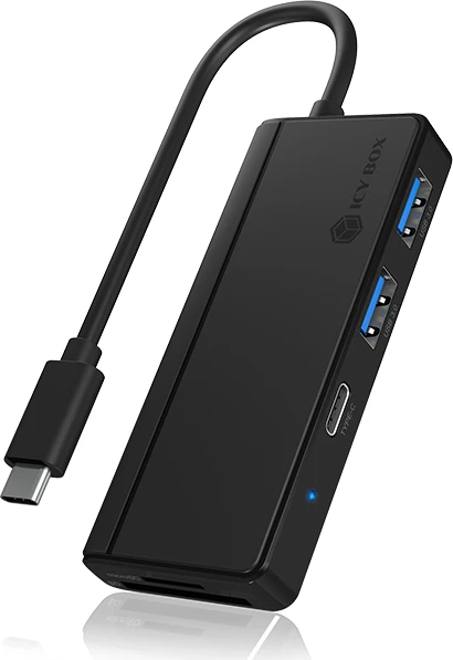 RaidSonic Icy Box IB-HUB1423CR-C3, USB-Hub, Dual-Slot-Cardreader, USB-C 3.0 [Stecker]