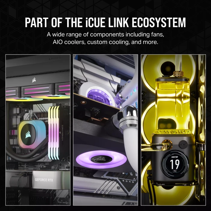 Corsair iCUE LINK QX120 RGB Expansion Kit, schwarz, 120mm