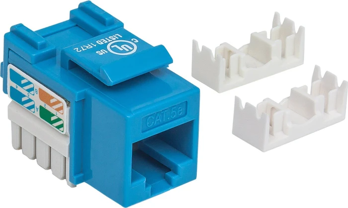 Intellinet Keystone Modul RJ-45 Buchse via Verlegekabel Cat5e, blau