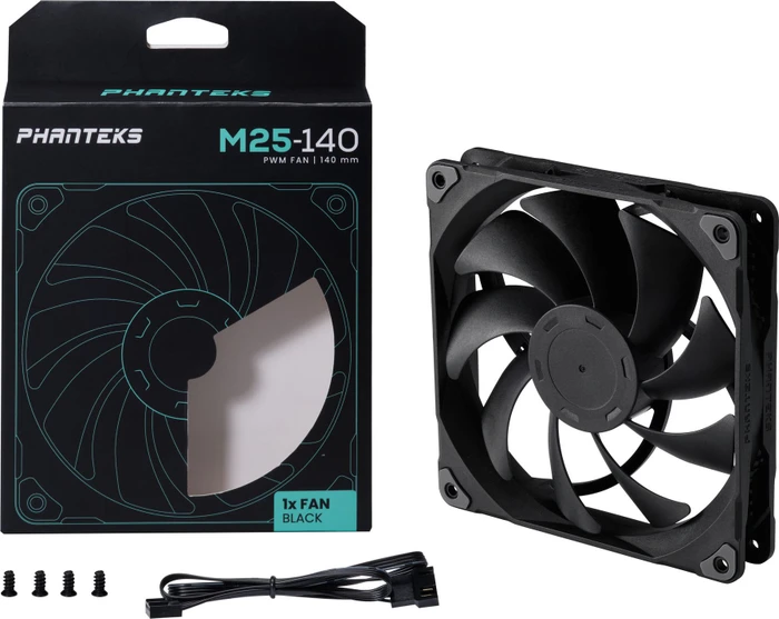 Phanteks M25-140 PWM, schwarz, 140mm