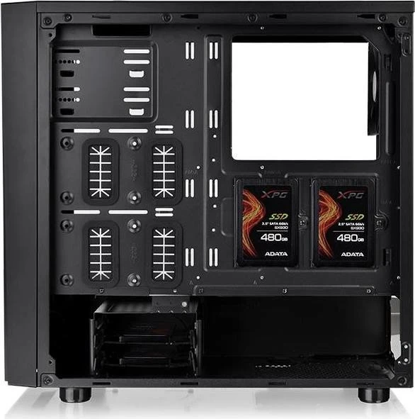 Thermaltake Versa J21 TG, schwarz, Glasfenster