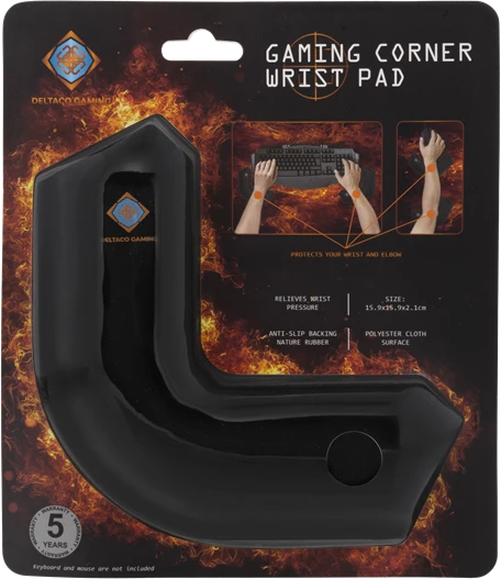 Deltaco Gaming Corner Wrist Pad, schwarz