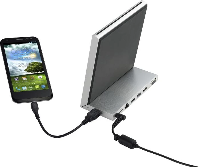 ASUS Varidrive Dockingstation, SlimLine silber, USB 3.0